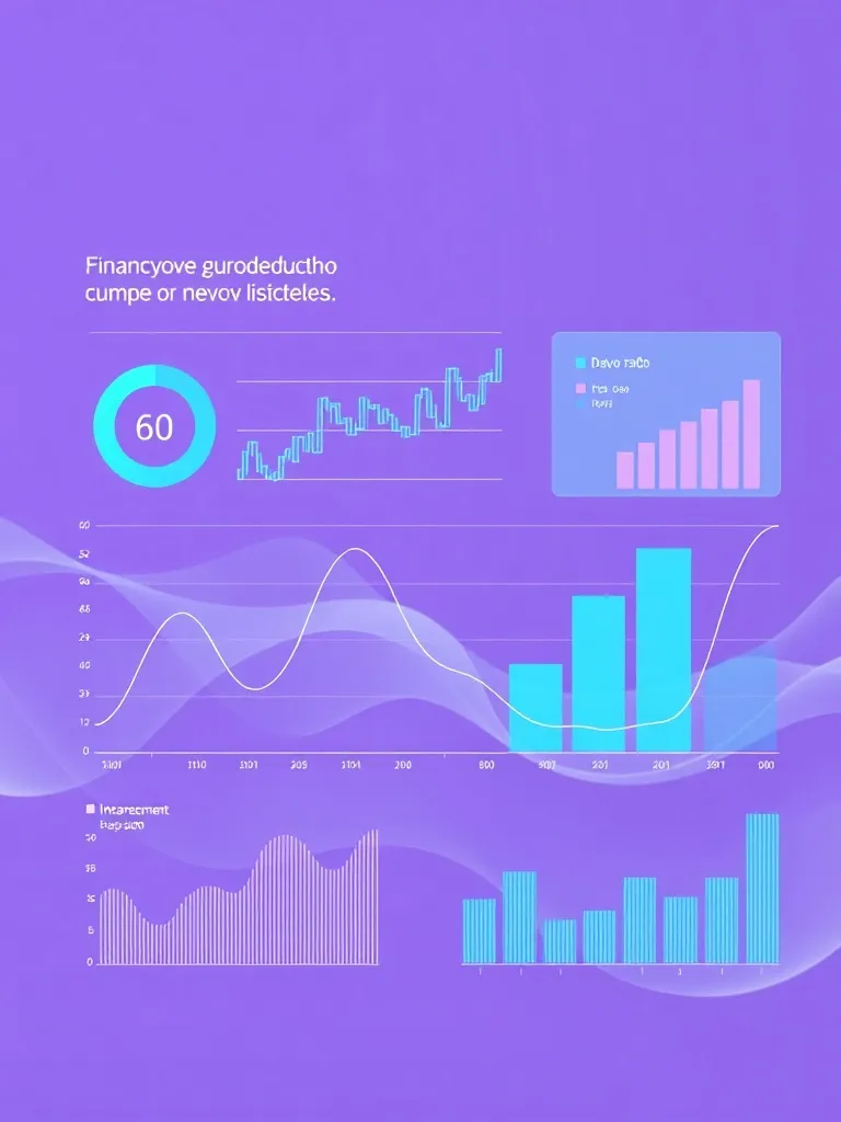 Abstract financial data visualization, clean lines, lavender